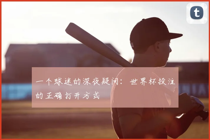 一个球迷的深夜疑问：世界杯投注的正确打开方式